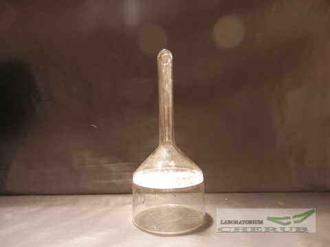 Lejek Büchnera szklany, prosty, z siatką szklaną, średnica 10cm, wysokość 23,5cm Lejek Büchnera szklany, prosty, z siatką szklaną, średnica 10cm, wysokość 23,5cm