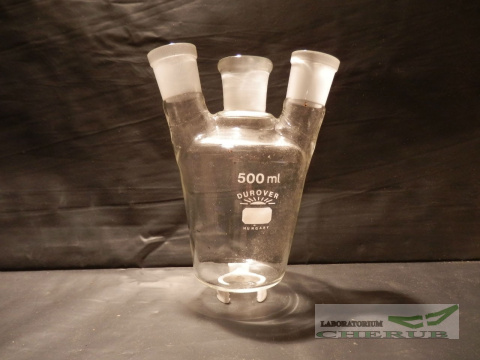 Kolba sercowa trójszyjna 3x29, pojemność 500ml Kolba sercowa trójszyjna 3x29, pojemność 500ml